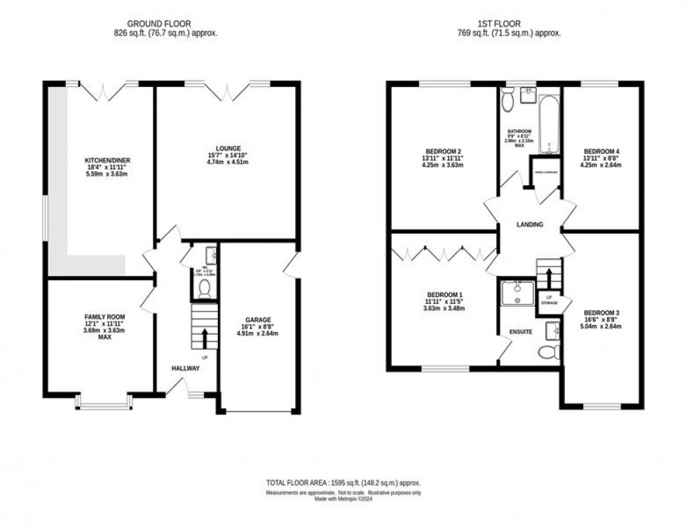 Floorplan for Harrow Drive, Heaton Moor