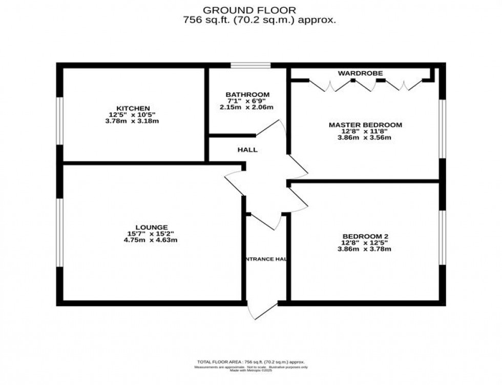 Floorplan for Swiss Cottage, Bollinbrook Road, Macclesfield