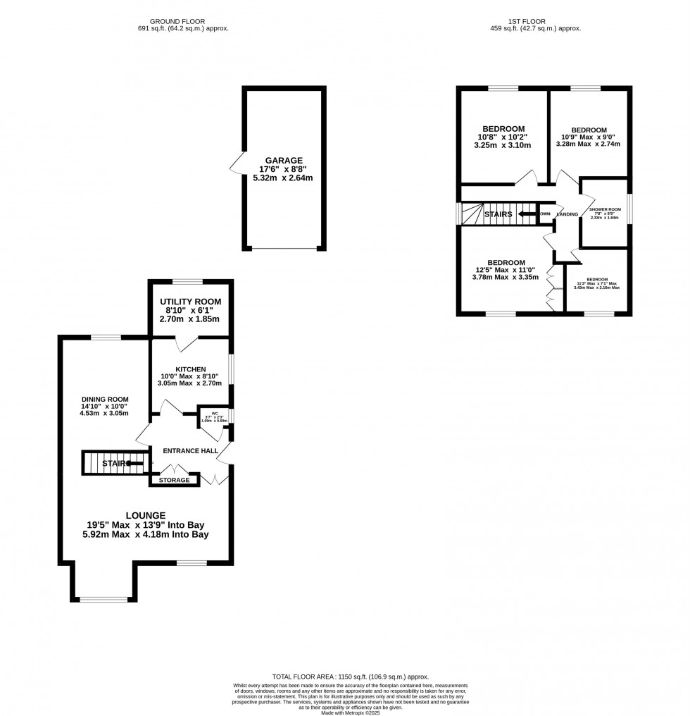 Floorplan for Grebe Close, Poynton