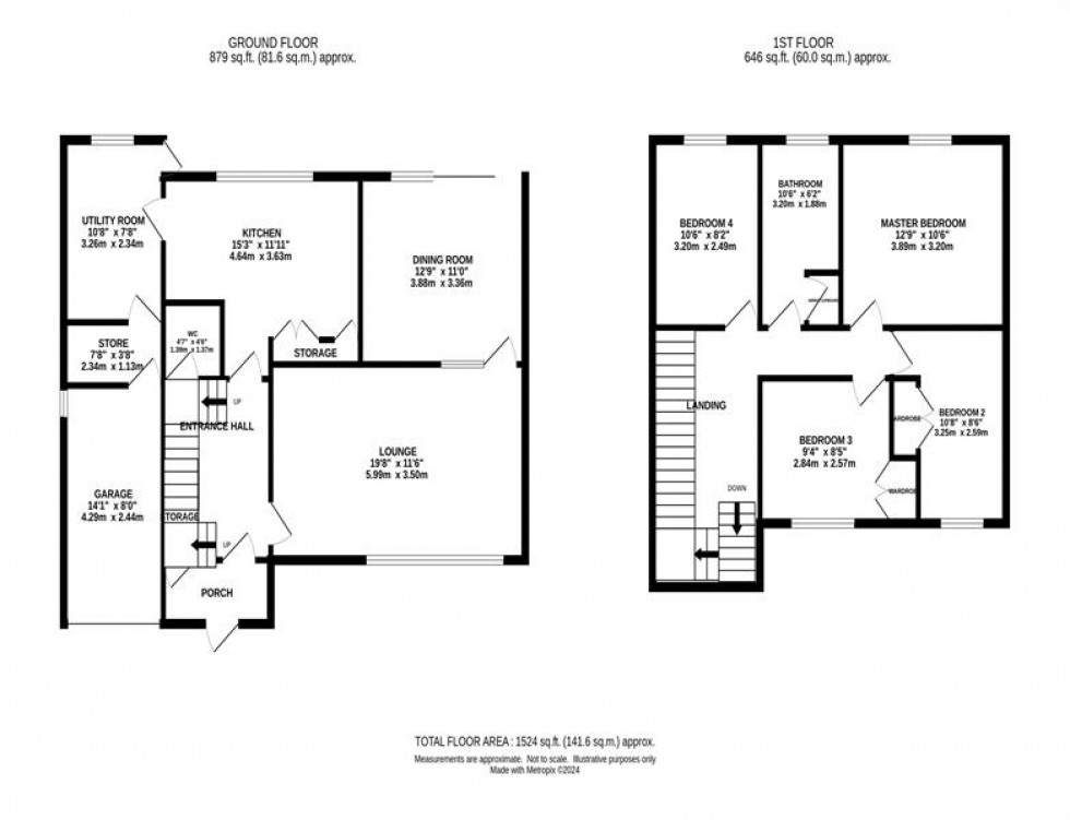 Floorplan for Sycamore Crescent, Macclesfield