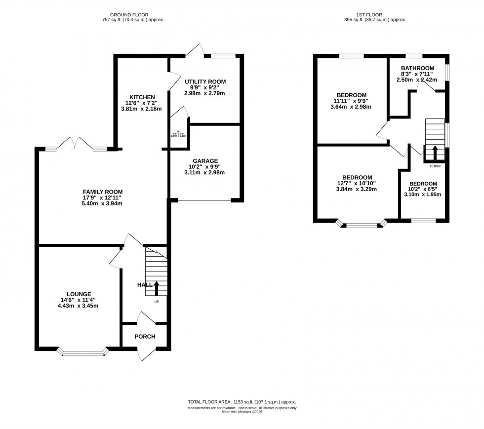 Floorplan for Pennine Road, Woodley, Stockport