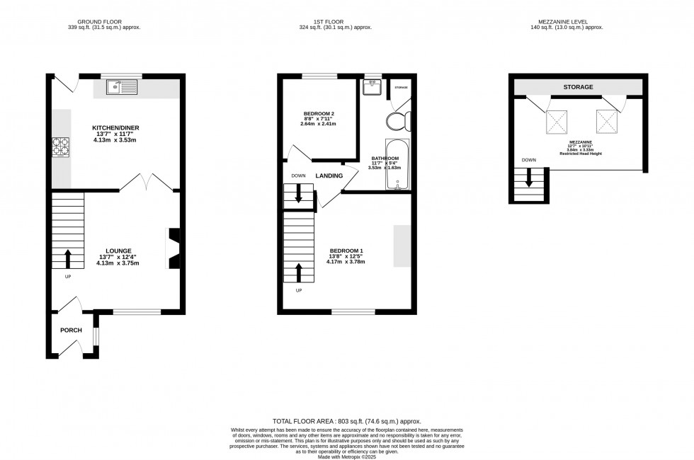 Floorplan for Park Road, Wilmslow