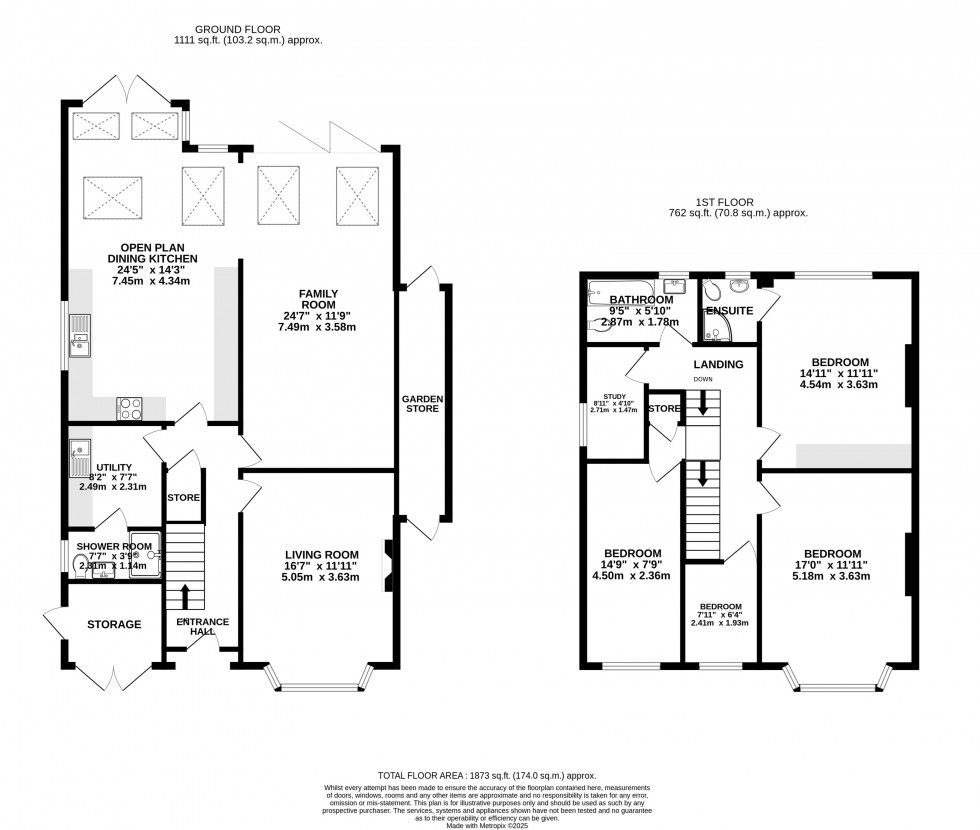 Floorplan for Thoresway Road, Wilmslow