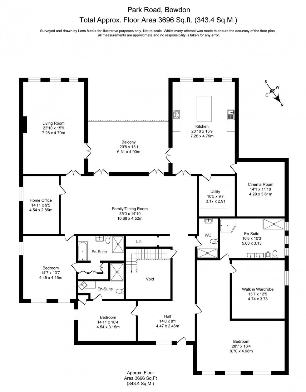 Floorplan for Park Road, Bowdon