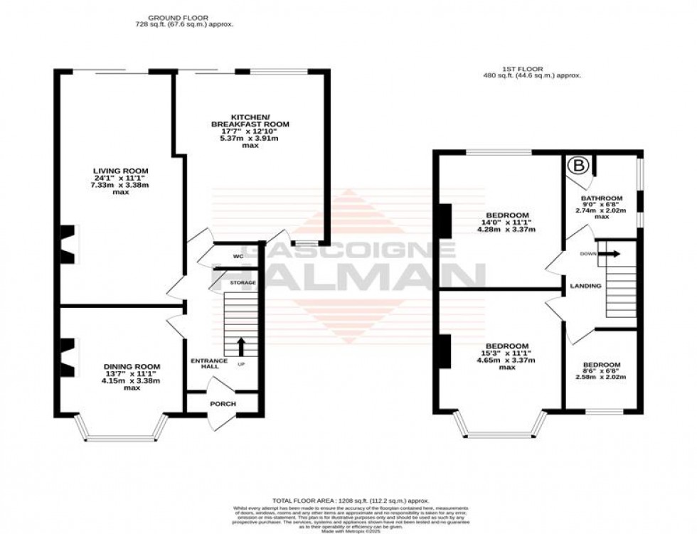 Floorplan for Harrow Drive, Sale