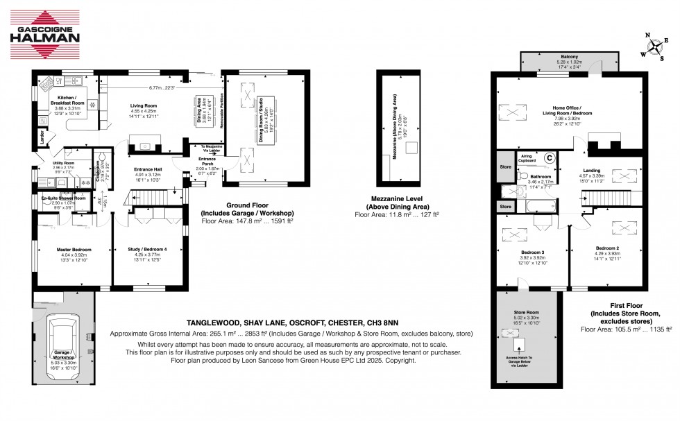 Floorplan for Oscroft village house with sensational rural views