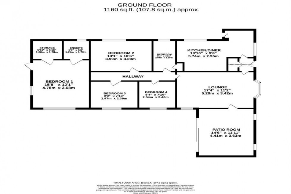 Floorplan for Hazel Drive, Poynton