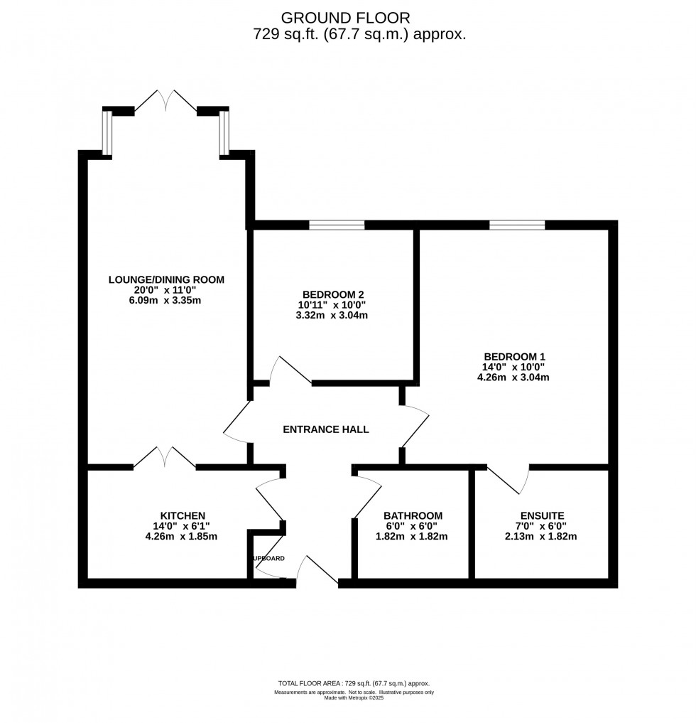 Floorplan for Riverside Court, Waters Edge, Marple Bridge