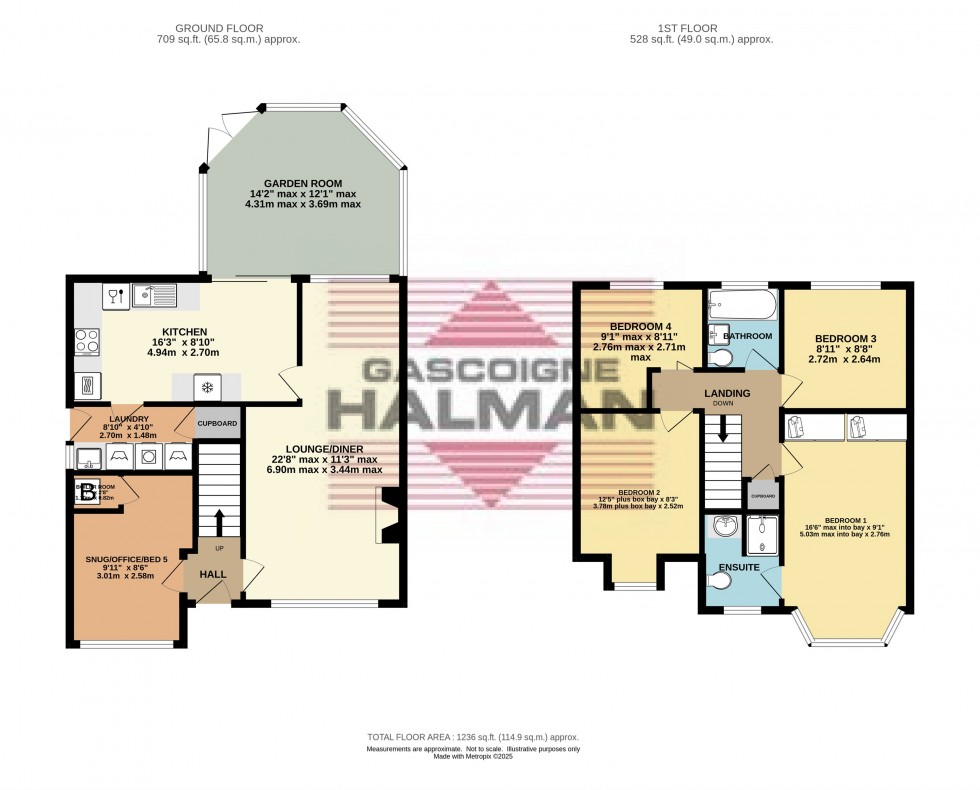 Floorplan for Hurstbrook Close, Glossop