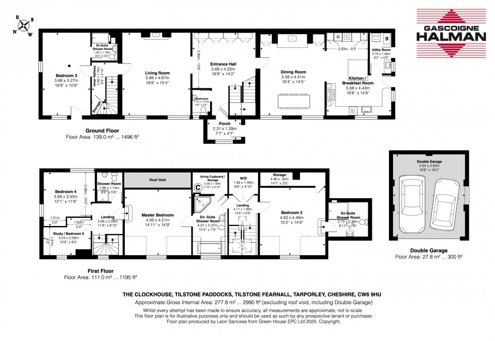 Floorplan for Stunning period house in Tilstone Fearnall