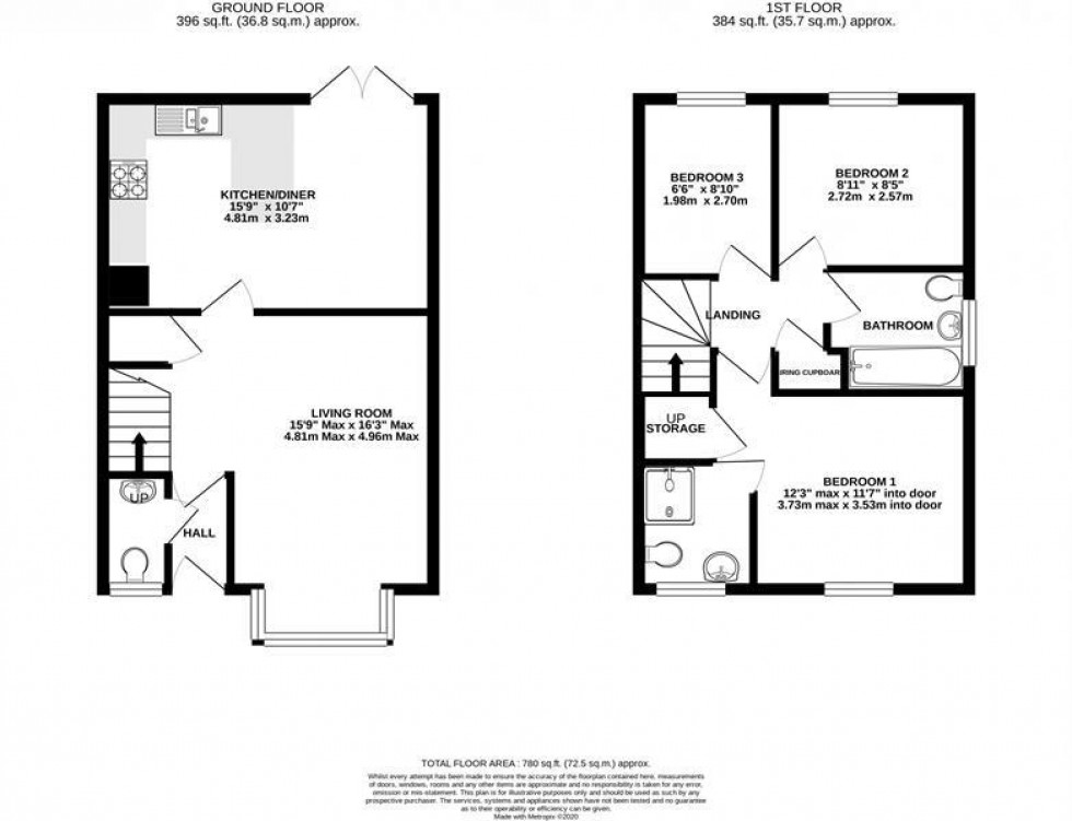 Floorplan for Severn Way, Holmes Chapel