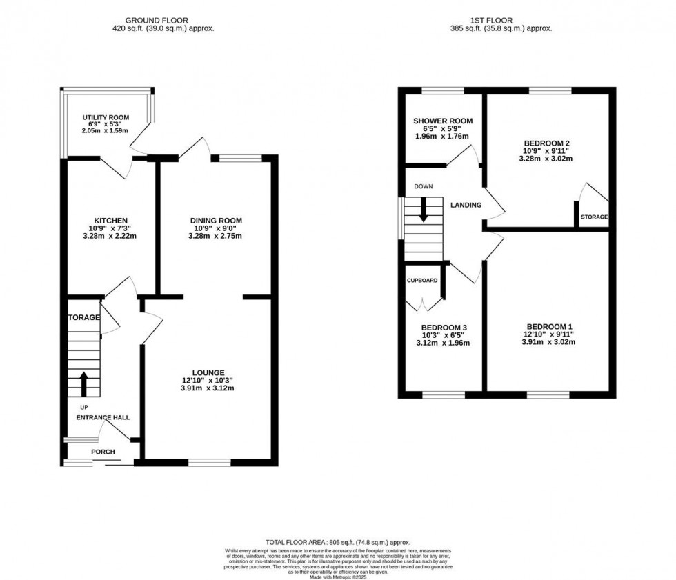 Floorplan for Chestnut Drive, Poynton