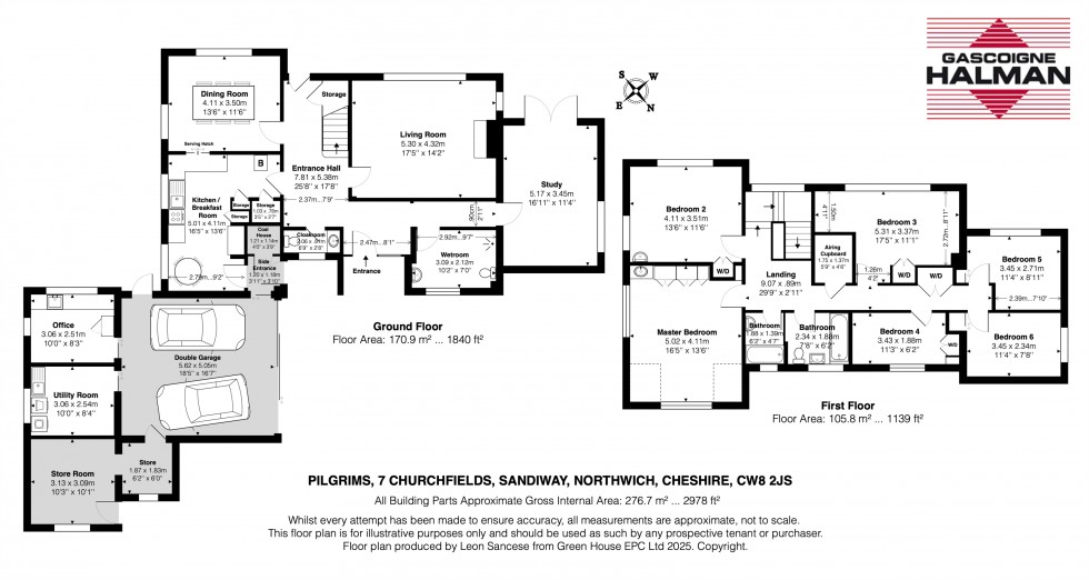 Floorplan for Sandiway village set in 0.63 acre