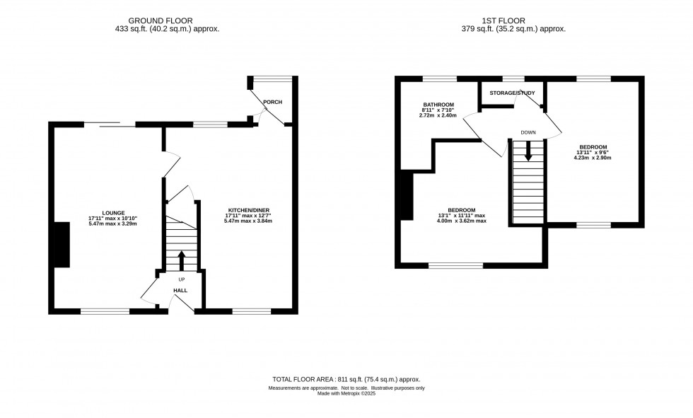 Floorplan for Bower Crescent, Stretton, Warrington