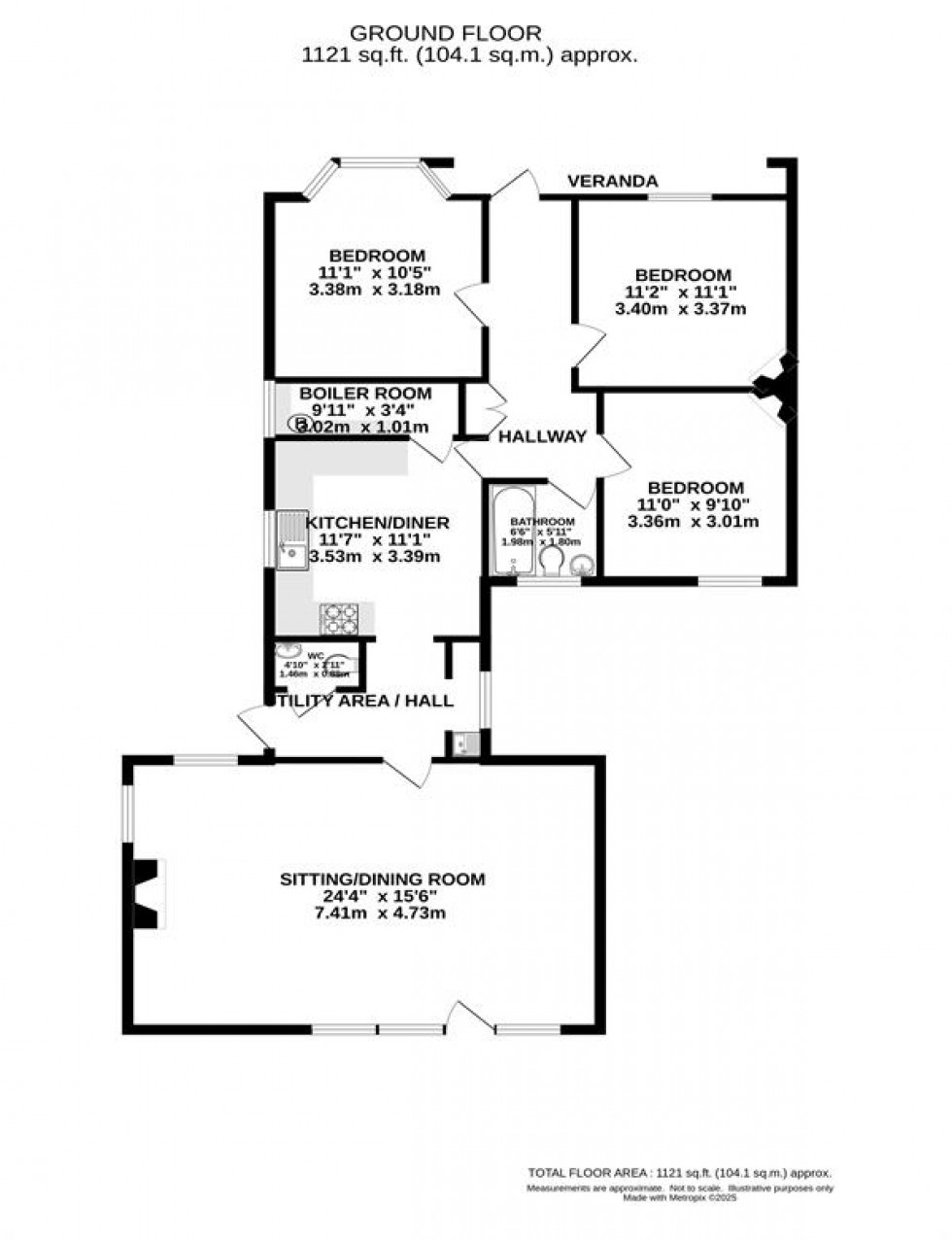 Floorplan for Diglee Road, Furness Vale, High Peak