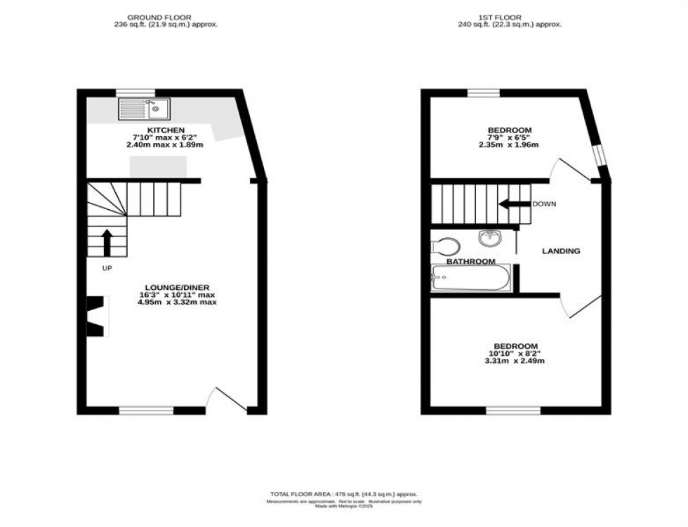 Floorplan for Buxton Road, Tideswell, Buxton