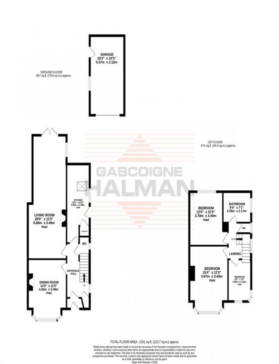 Floorplan for Fairlands Road, Sale