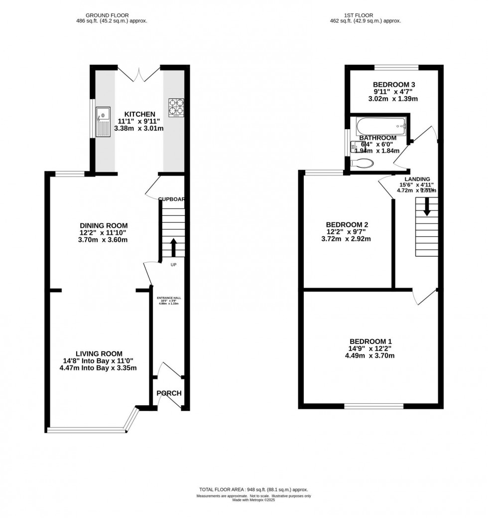 Floorplan for Buxton Avenue, West Didsbury