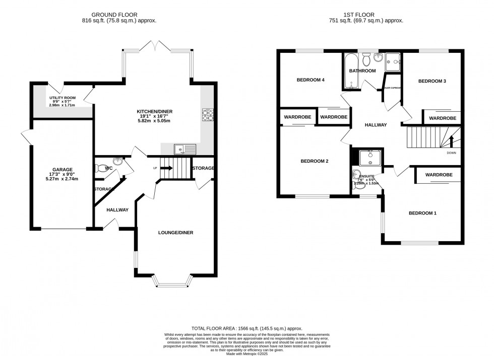 Floorplan for Colstone Close, Wilmslow