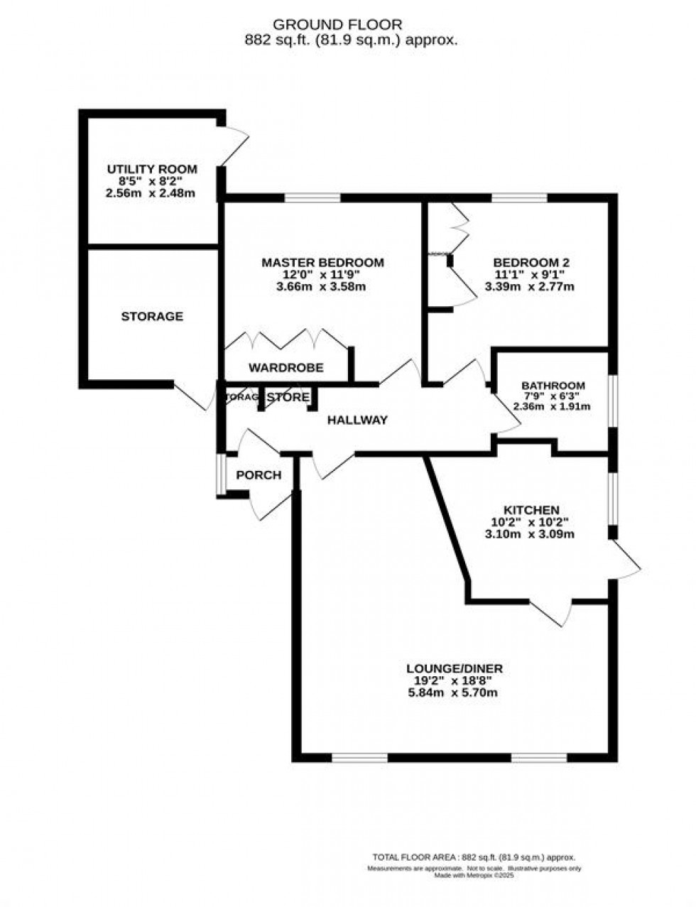 Floorplan for Bollinbarn Drive, Macclesfield