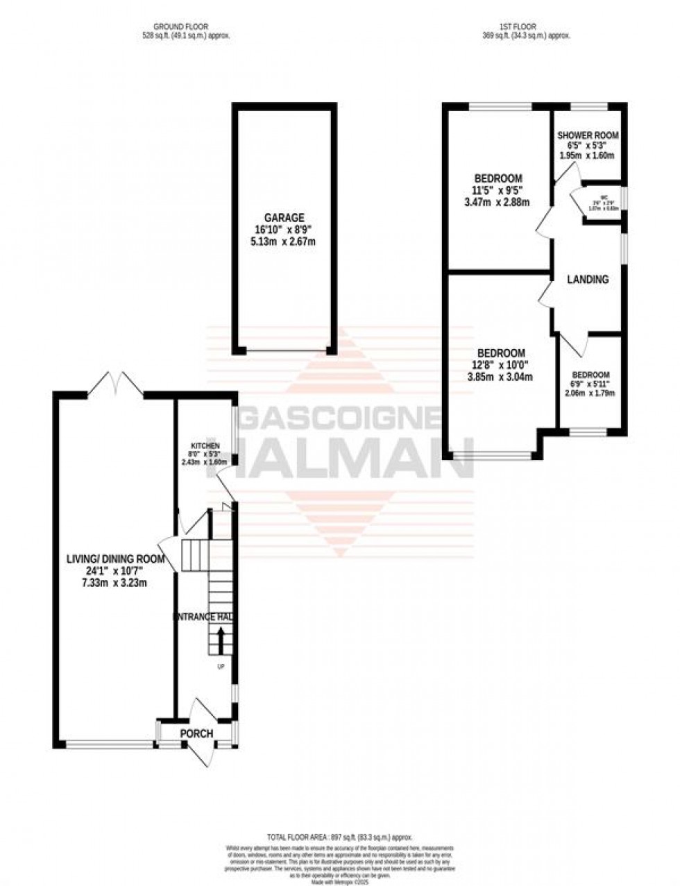 Floorplan for Ollerton Avenue, Sale