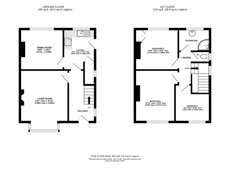 Floorplan for Beech Drive, Knutsford