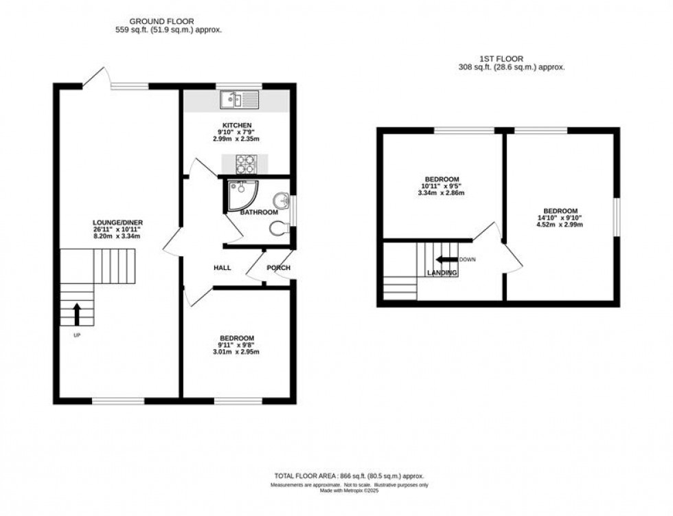 Floorplan for Hawthorn Close, Chinley, High Peak