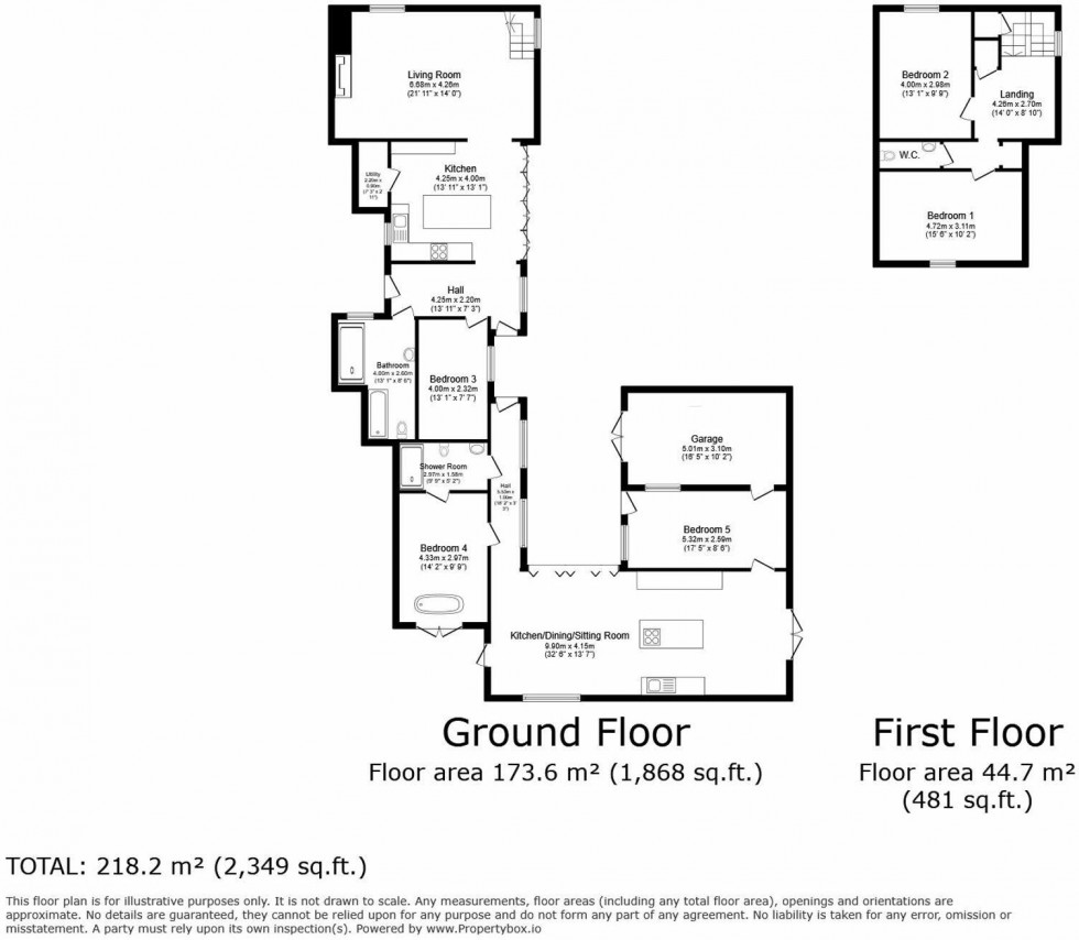 Floorplan for Long Lane, Alpraham, Tarporley