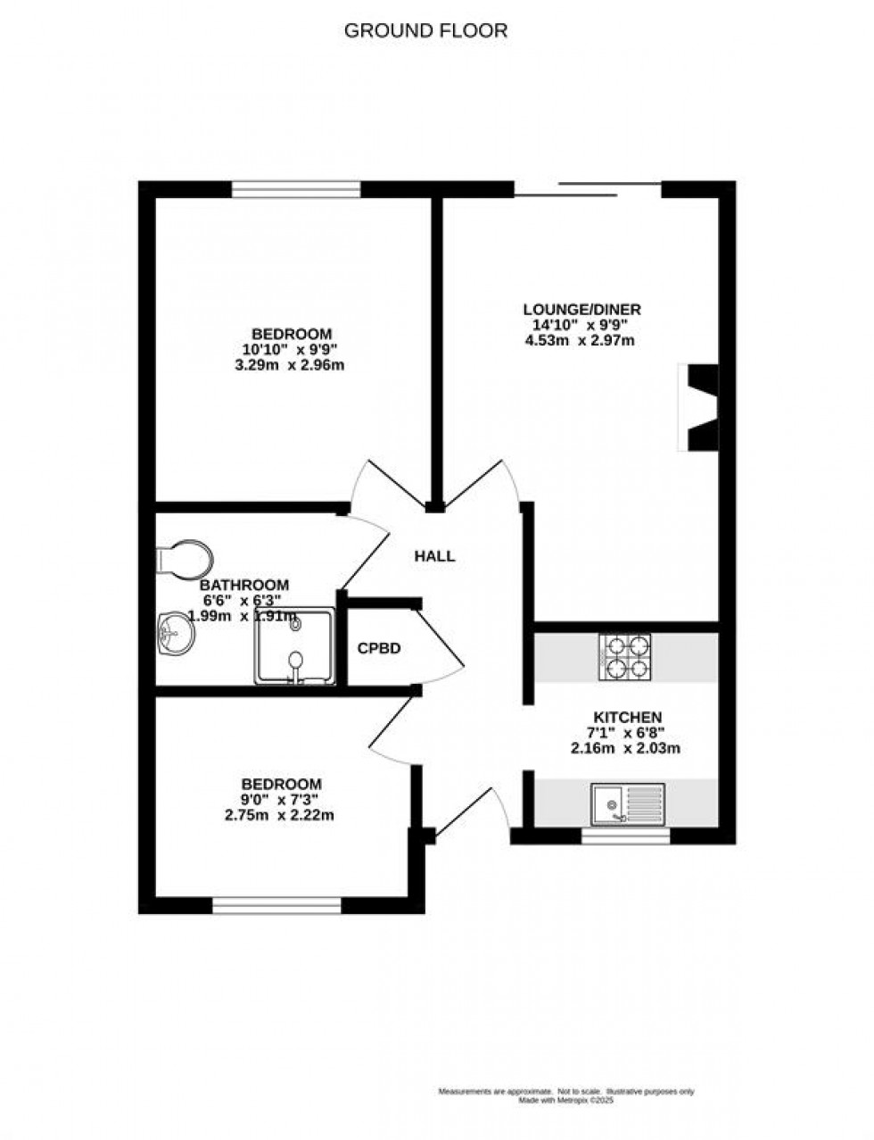 Floorplan for Devonshire Drive, Chinley, High Peak