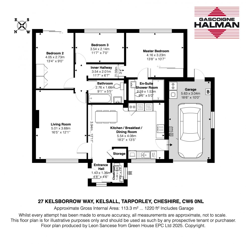 Floorplan for Kelsborrow Way, Kelsall