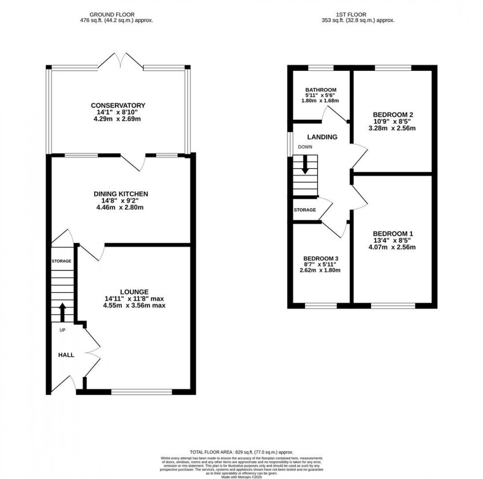 Floorplan for Dunlin Close, Poynton