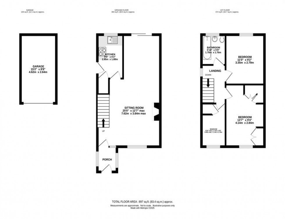 Floorplan for Manners Close, Chinley, High Peak