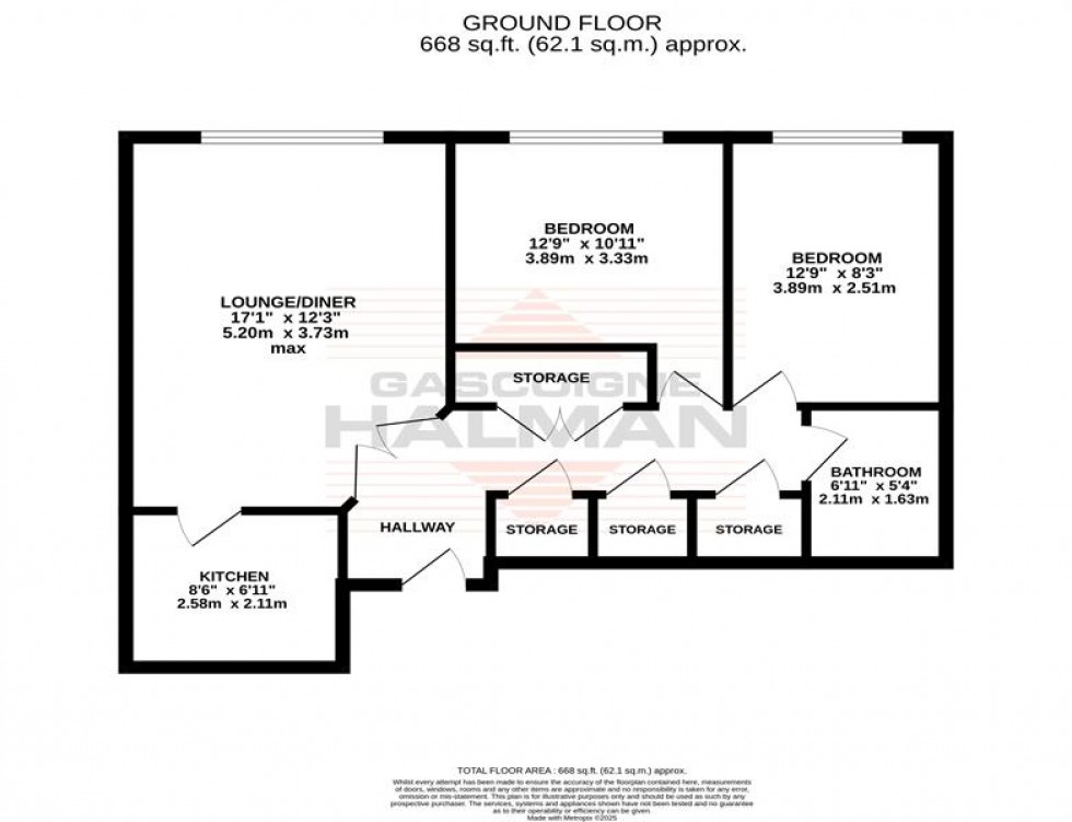 Floorplan for Wood Court, Brooklands Road, Sale