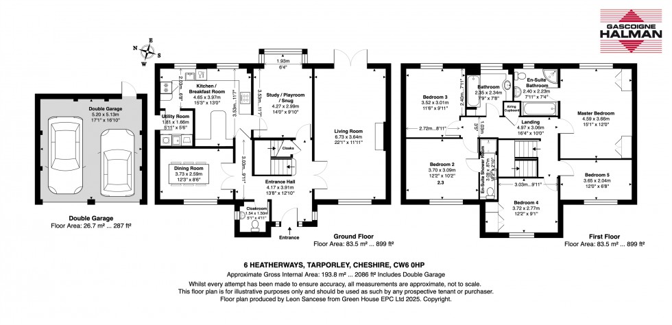 Floorplan for Heatherways, Tarporley