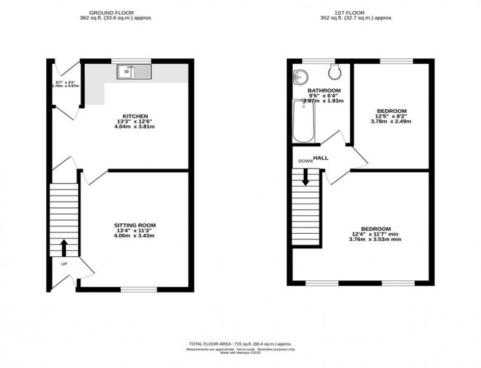 Floorplan for New Horwich Road, Whaley Bridge, High Peak