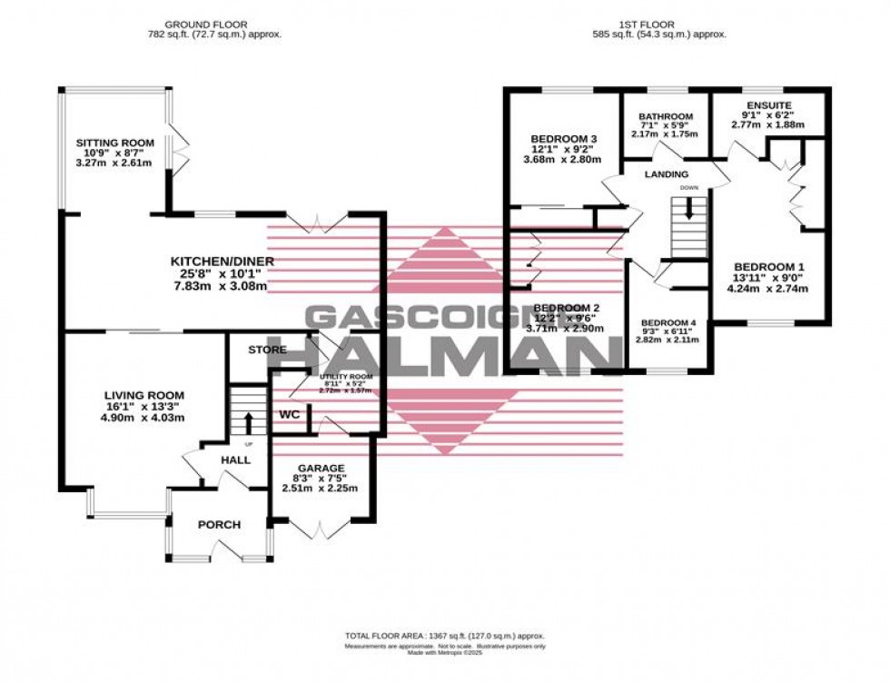 Floorplan for Lyncombe Close, Cheadle Hulme