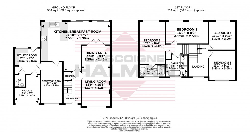 Floorplan for Longnor Road, Heald Green, Stockport