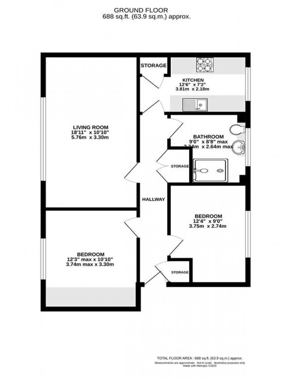 Floorplan for Burlington Court, Burlington Road, Altrincham