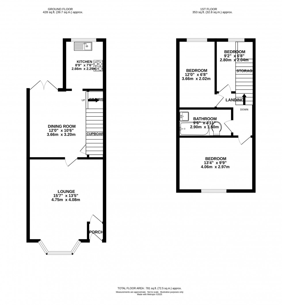 Floorplan for Hyde Road, Woodley, Stockport