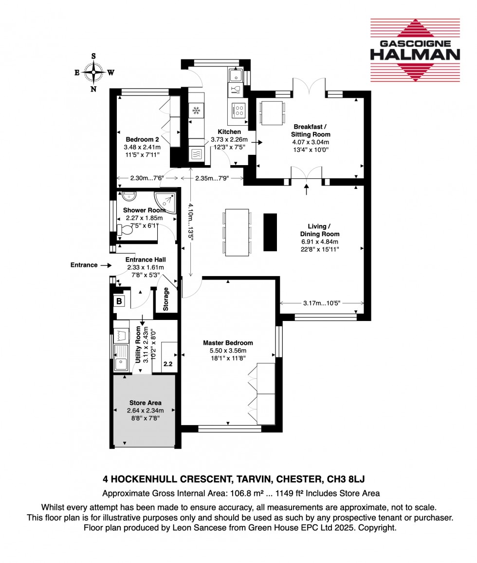 Floorplan for Hockenhull Crescent, Tarvin