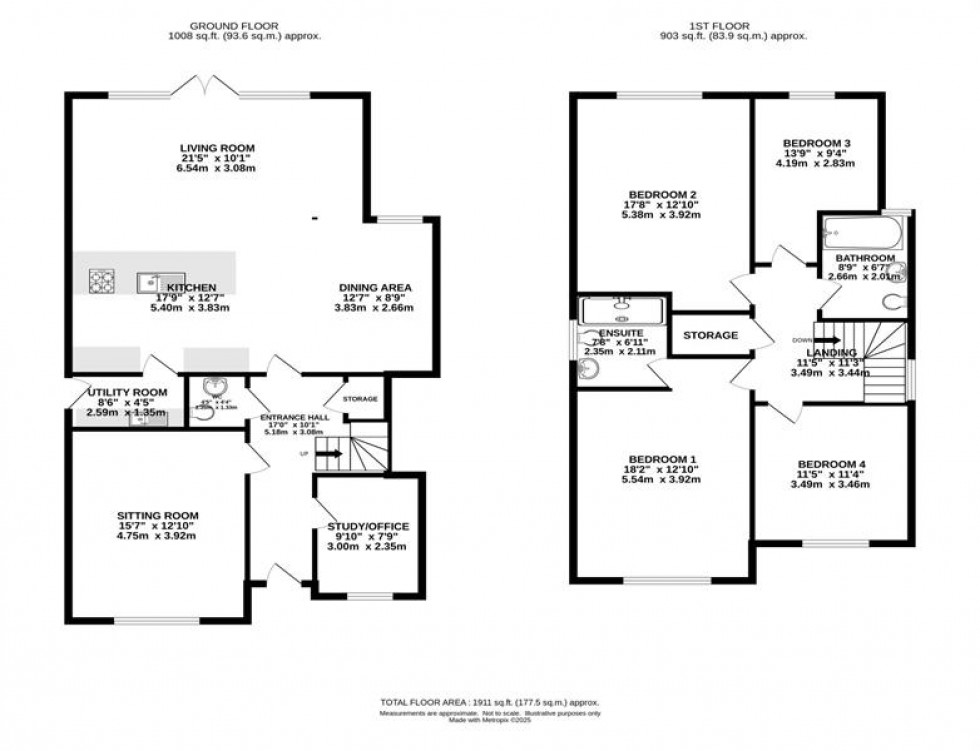 Floorplan for Sussex Avenue, Didsbury