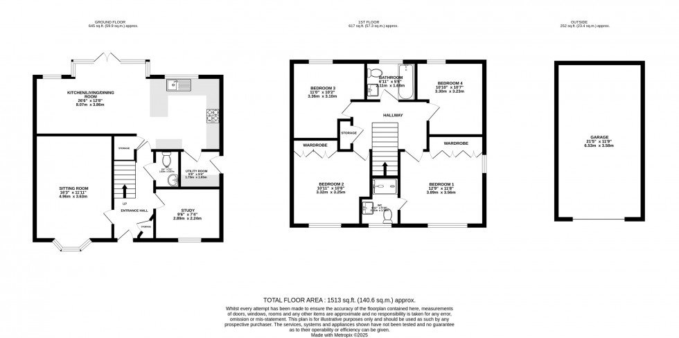 Floorplan for Orchid Close, Wilmslow