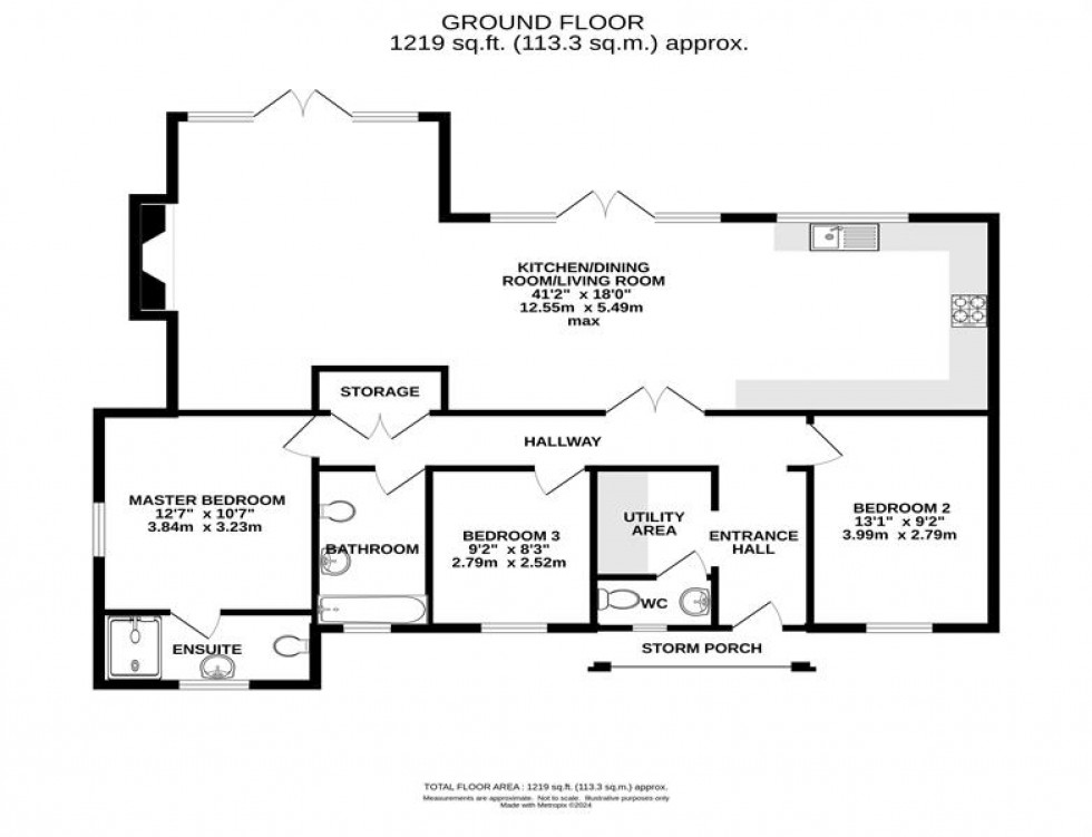 Floorplan for Ridge Hill, Sutton, Macclesfield