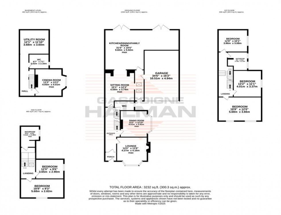 Floorplan for Priory Road, Sale