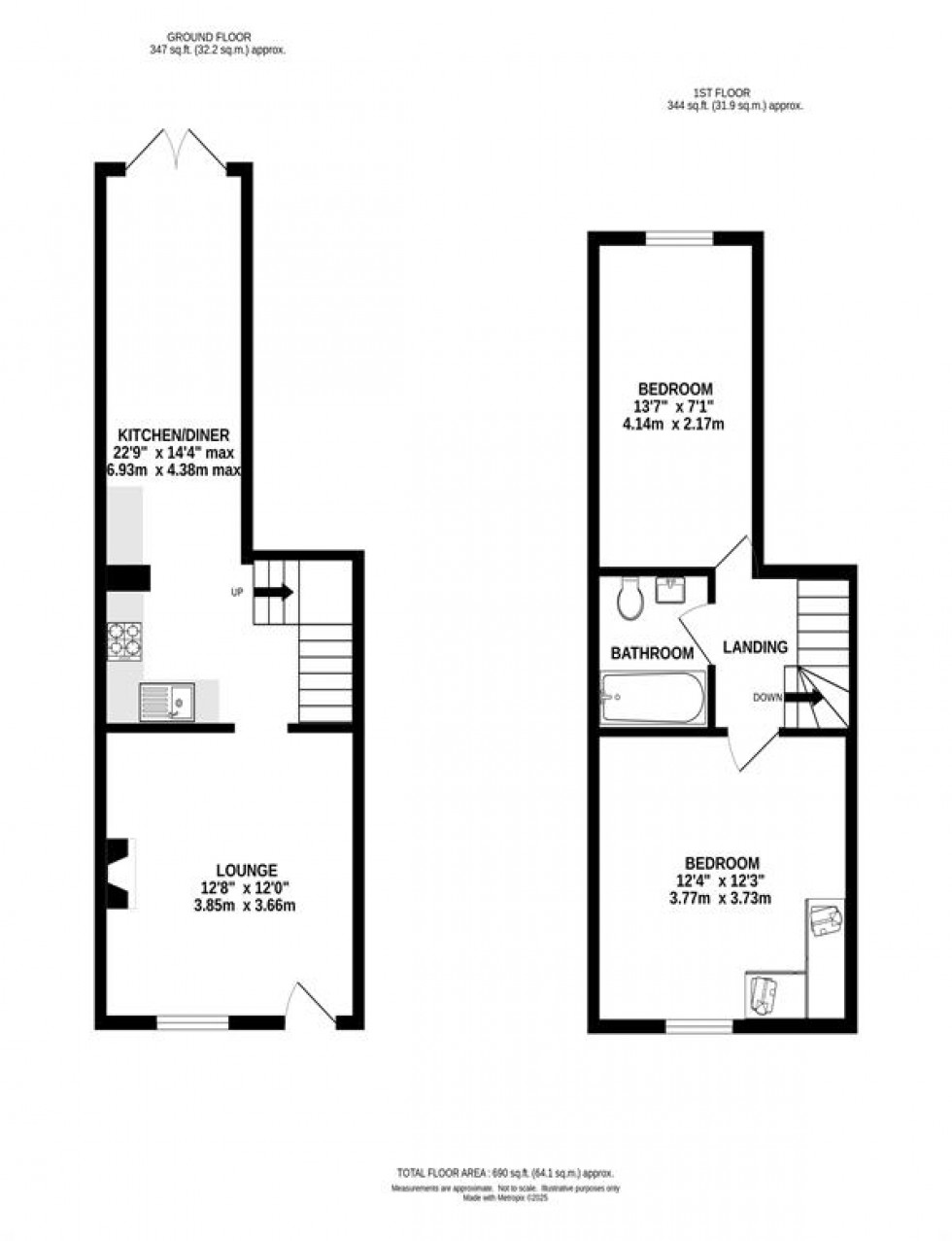 Floorplan for Tom Lane, Chapel-En-Le-Frith, High Peak