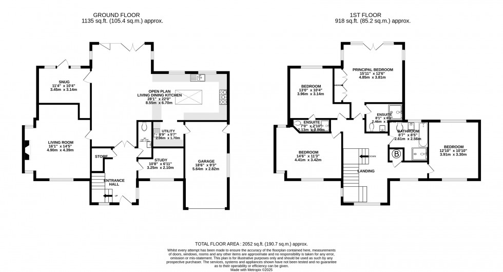 Floorplan for Broad Walk, Wilmslow