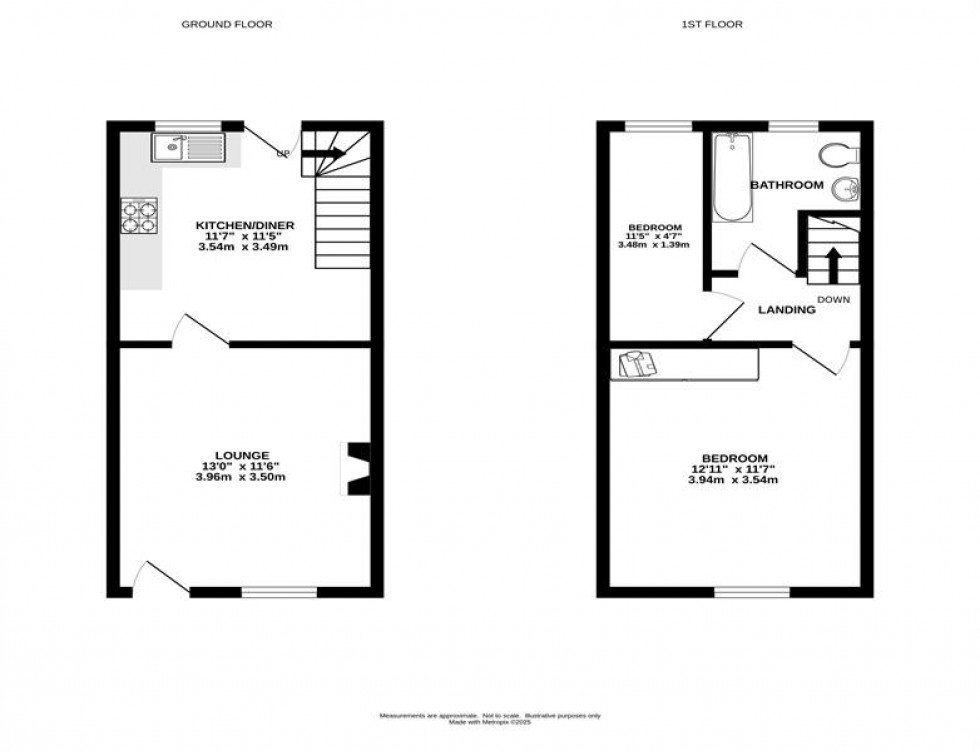 Floorplan for Buxton Road, Disley, Stockport