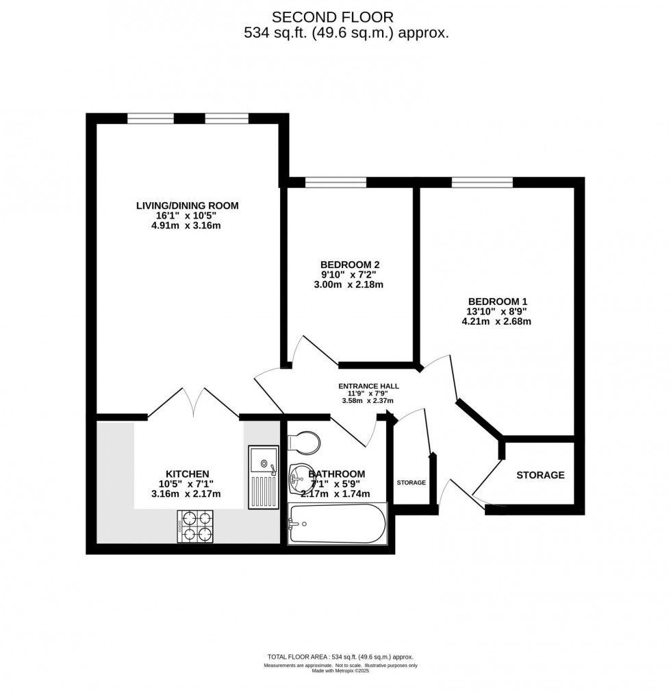 Floorplan for 15 Arosa Court, 419 Wilmslow Road, Withington