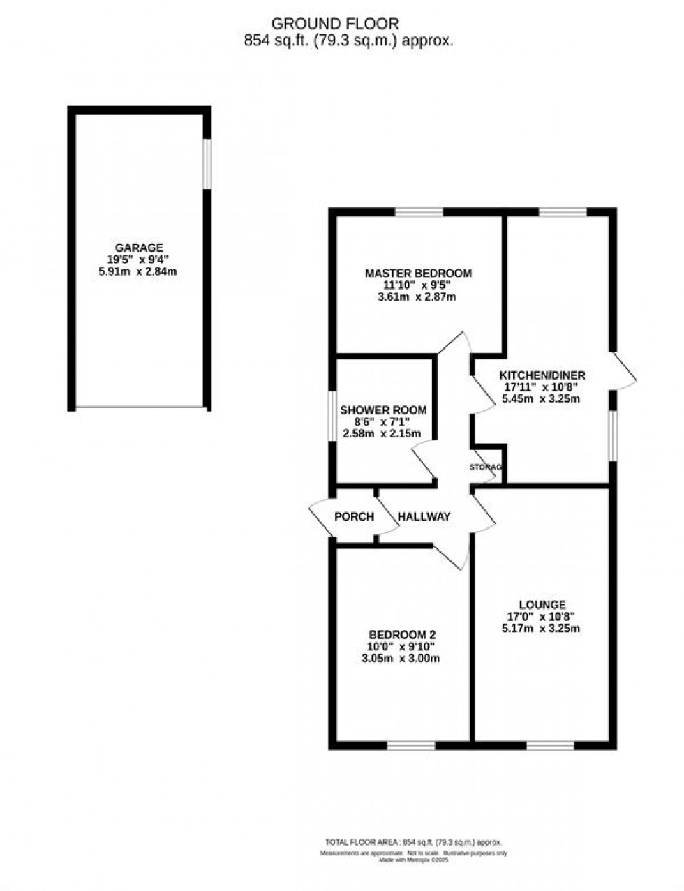 Floorplan for Ashton Avenue, Macclesfield