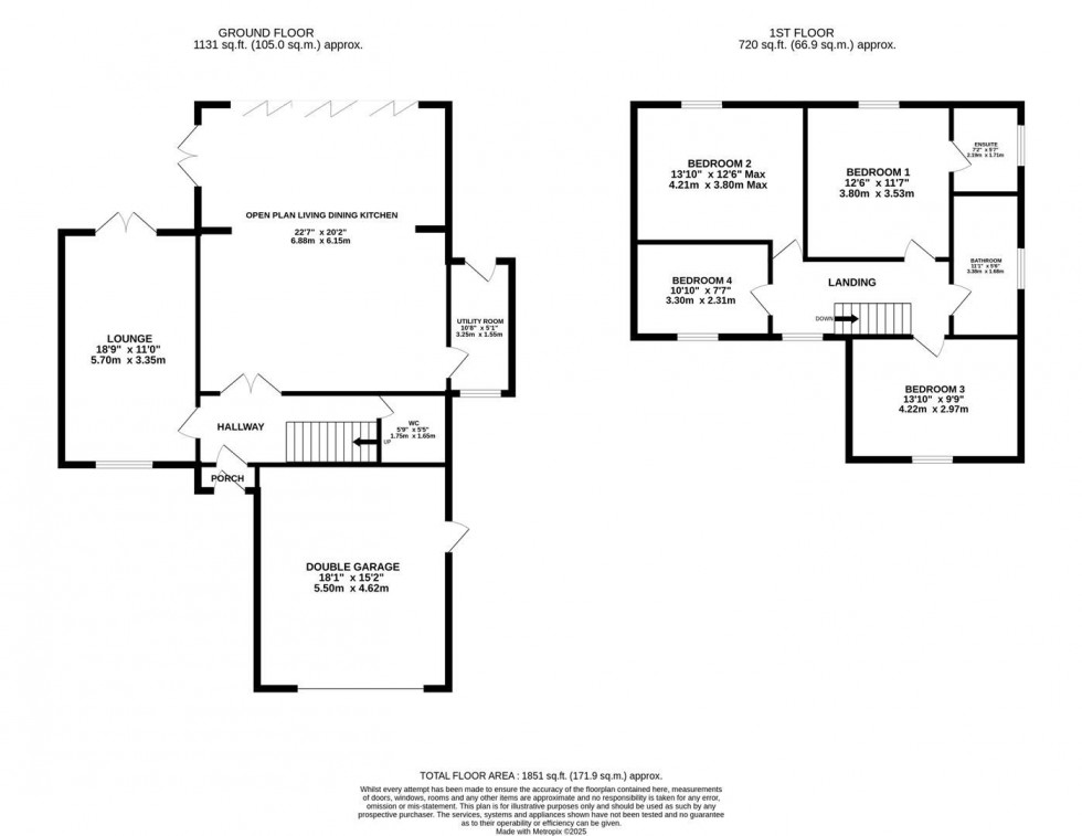 Floorplan for Whitby Close, Poynton